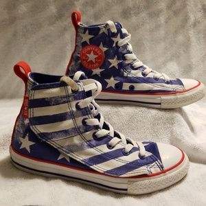Converse High Top Velcro Stripes and Stars